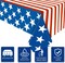 4th of July Decorations, 3 Pack Fourth of July Tablecloth American Flag Plastic Table Cloth,
